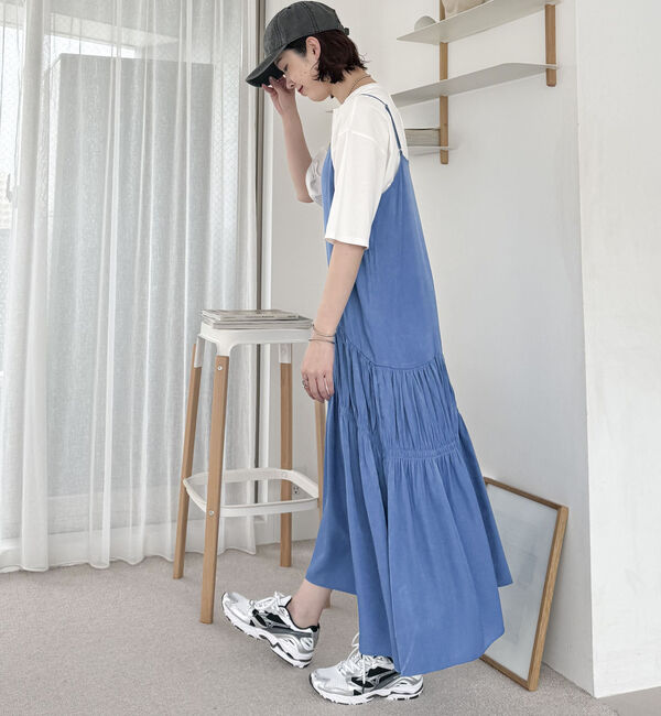 Doux archives「ニットＳＥＴティアードキャミワンピース」|ワンピース|