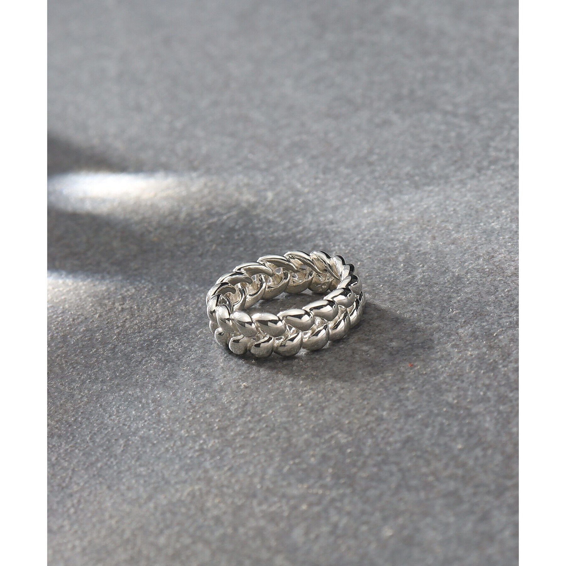 COCOSHNIK ONKITSCH「シルバー ニッティングモチーフ エタニティリングS」|リング|