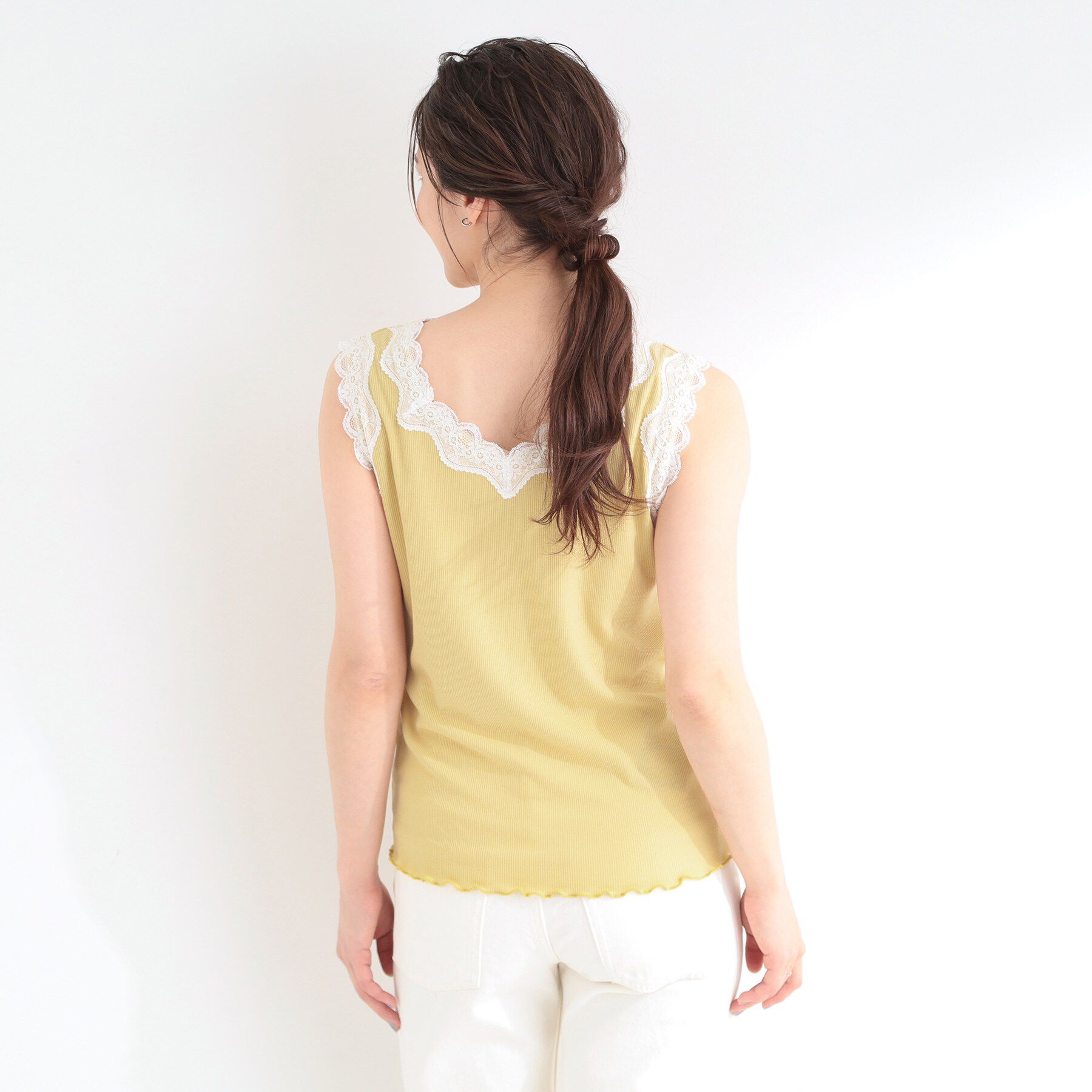 SHOO･LA･RUE「前後2WAYネック レースデザインタンクトップ」|キャミソール|