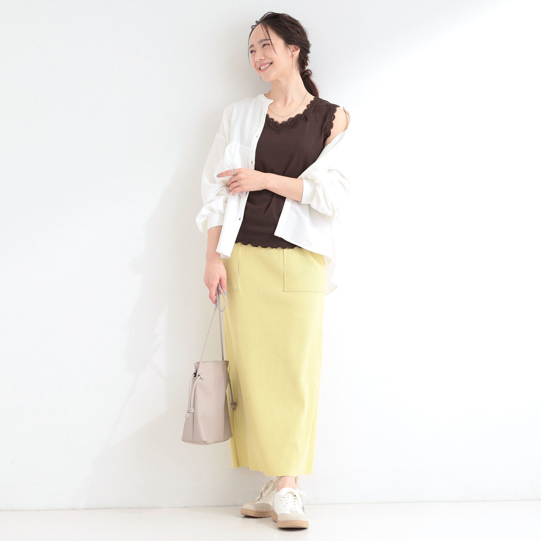 SHOO･LA･RUE「前後2WAYネック レースデザインタンクトップ」|キャミソール|