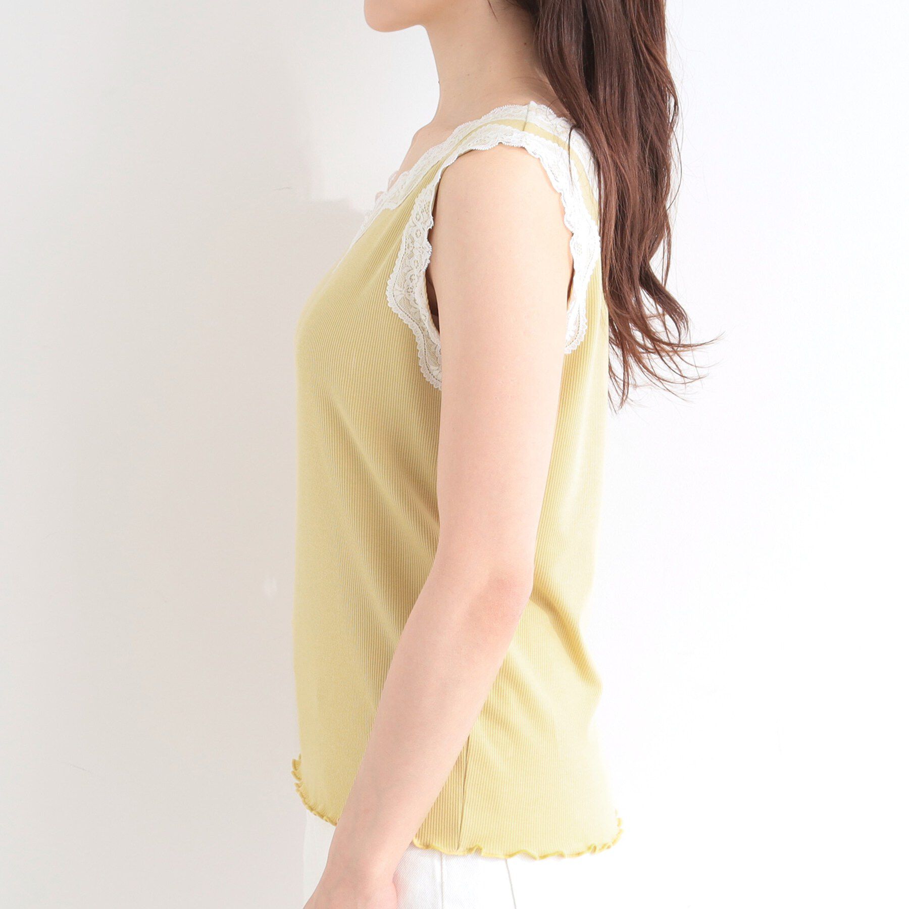 SHOO･LA･RUE「前後2WAYネック レースデザインタンクトップ」|キャミソール|