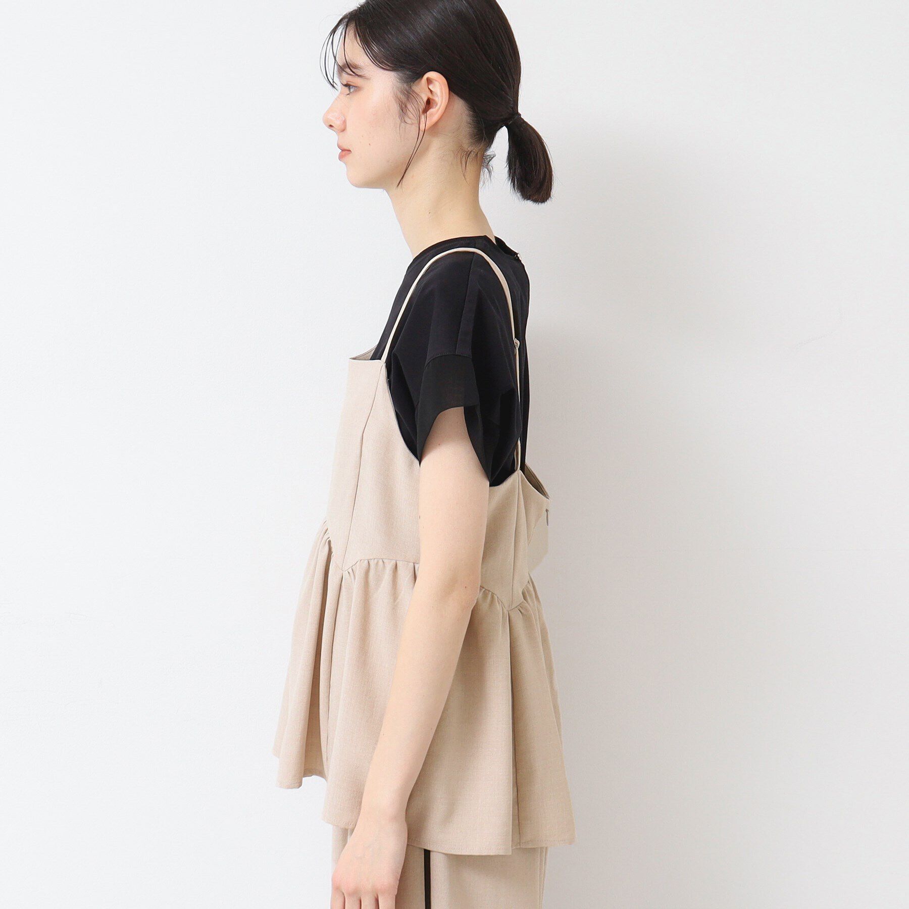 Dessin「【セットアップ可能・洗える】切り替えギャザー入りキャミソール」|キャミソール|