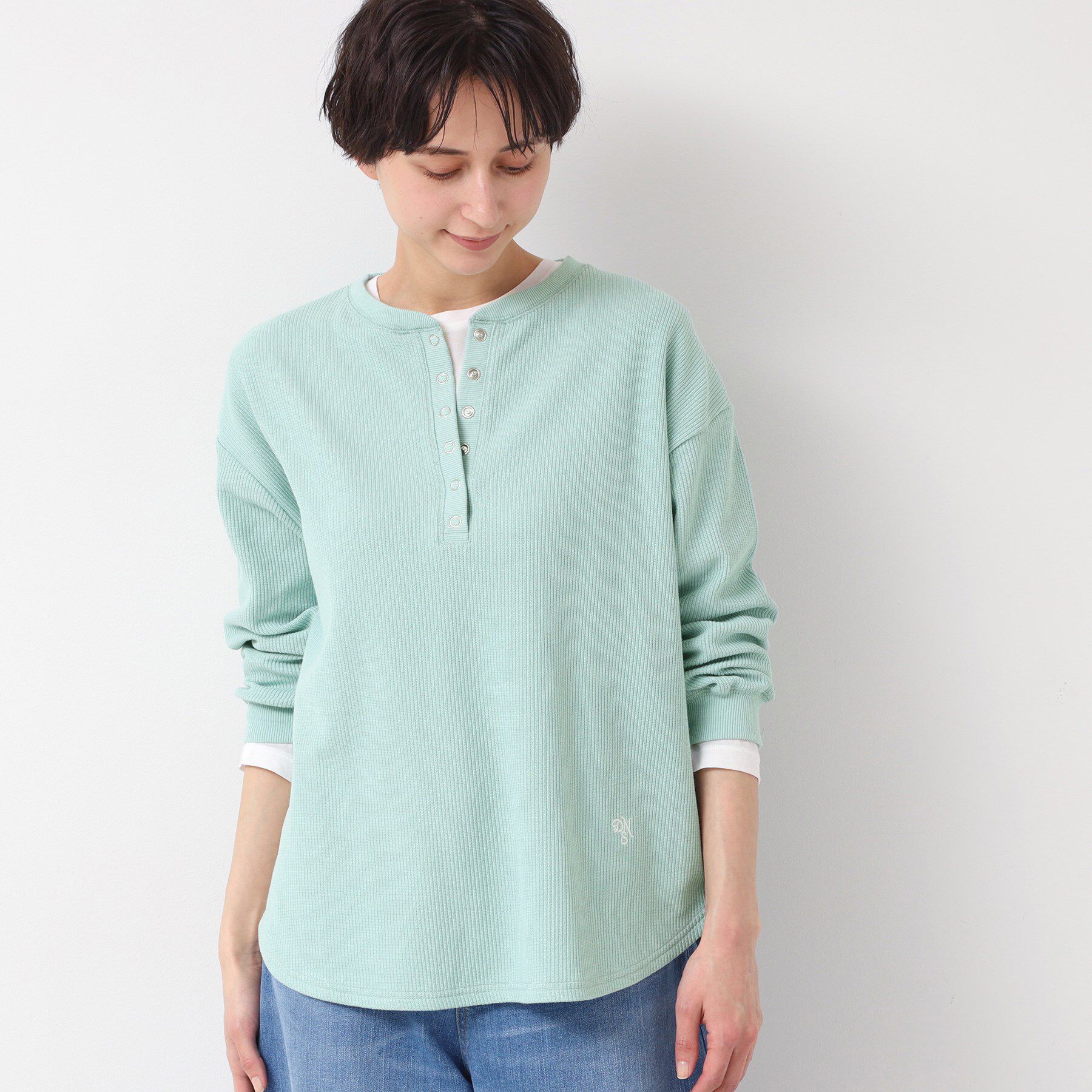 Dessin「【洗える】ヘンリーネックカットソー」|Tシャツ・カットソー|