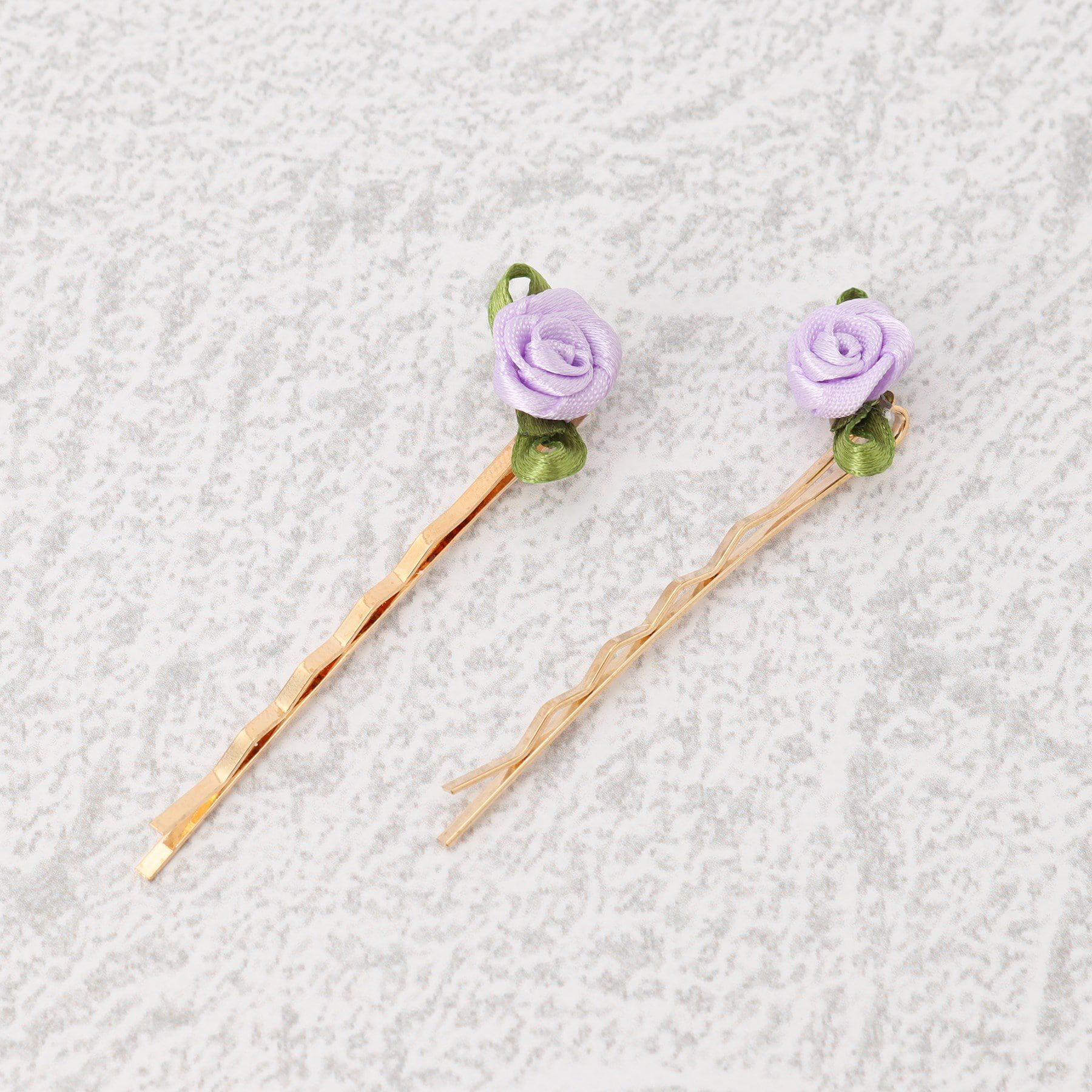 Grandedge「ガーリー系 フェミニン系 バラ ヘアピン」|その他|ﾊﾟｰﾌﾟﾙ(083)