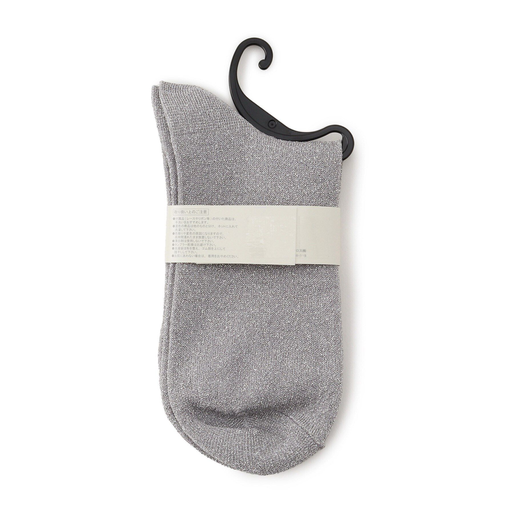 Doll Kiss「【3足組】ラメ無地クルーソックス」|ソックス|