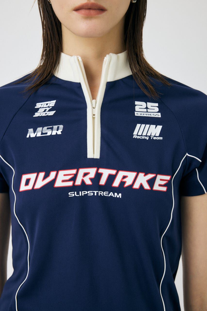 MOUSSY「HALF ZIP レーシング TEE」|Tシャツ・カットソー|