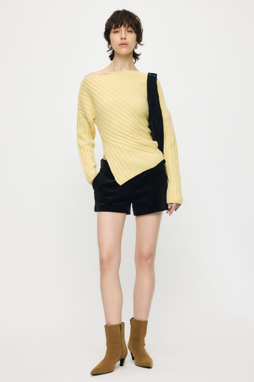 MOUSSY「ASYMMETRY RIB ニット」|ニット・セーター|