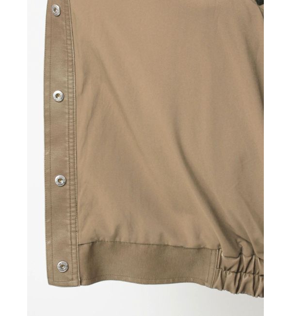 CALNAMUR「ファーカラーフェイクレザーモンスターブルゾン」|ブルゾン・スタジャン|