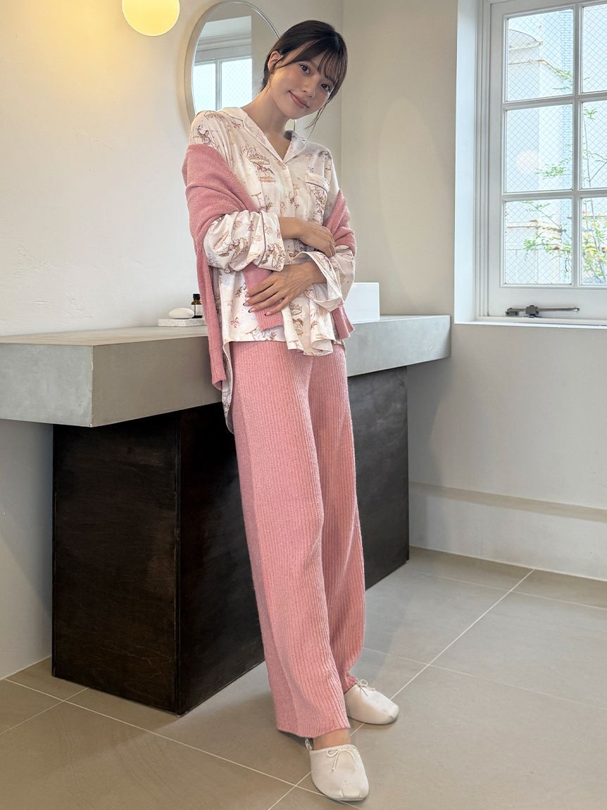 SNIDEL HOME「カルーセルニットロングパンツ」|ルームウェア|