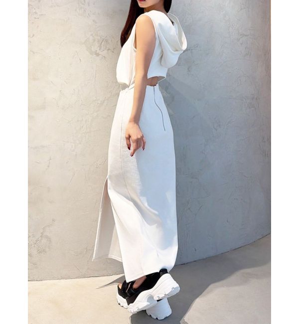 RESEXXY「スウェットフーディワンピース」|ワンピース|ホワイト