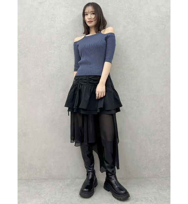 dazzlin「2ピースティアードミニスカート」|スカート|
