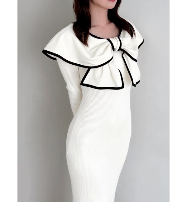 dazzlin「パイピングリボンニットワンピース」|ワンピース|