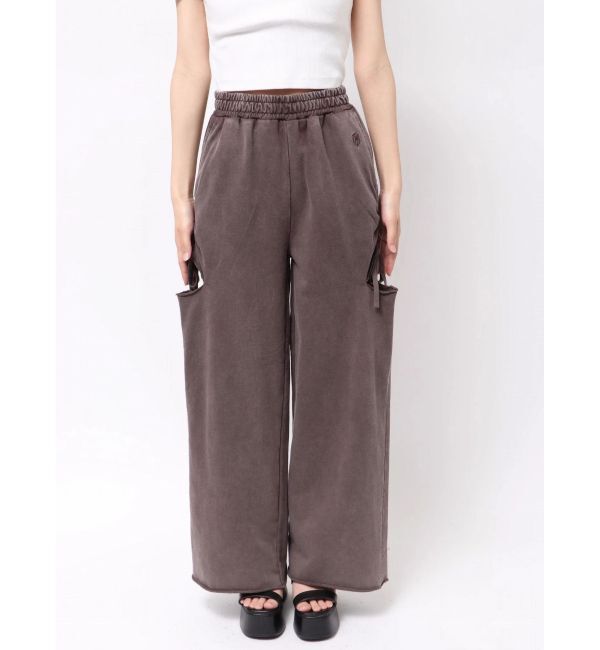 EMODA「カットリボンブリーチスウェットパンツ」|その他|ブラウン