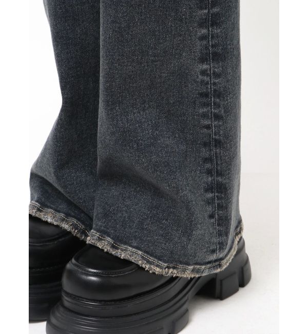 EMODA「スーパーハイウエストフレアパギンス」|デニム|