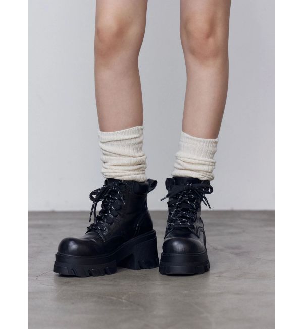 EMODA「レースアップタンクソールブーツ」|ショートブーツ|