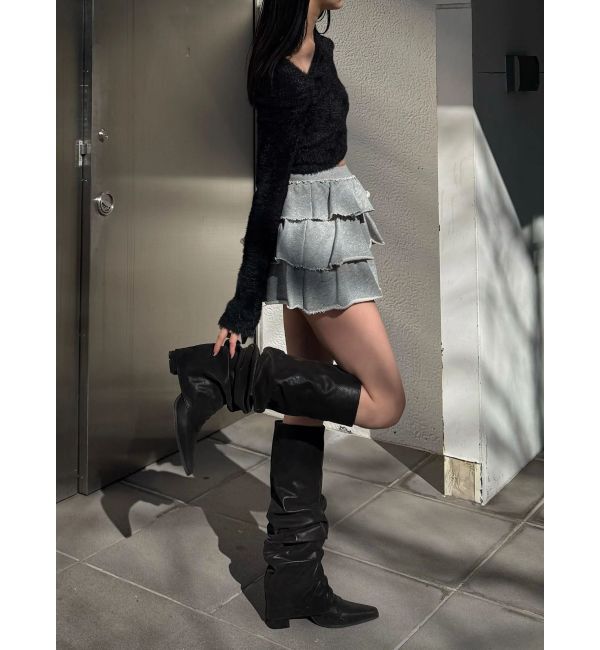 EMODA「ポインテッドカバーブーツ」|ロングブーツ|