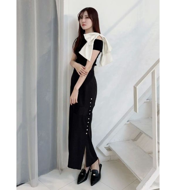 MERCURYDUO「【追加生産】BIGリボン付きニットトップス」|ニット・セーター|