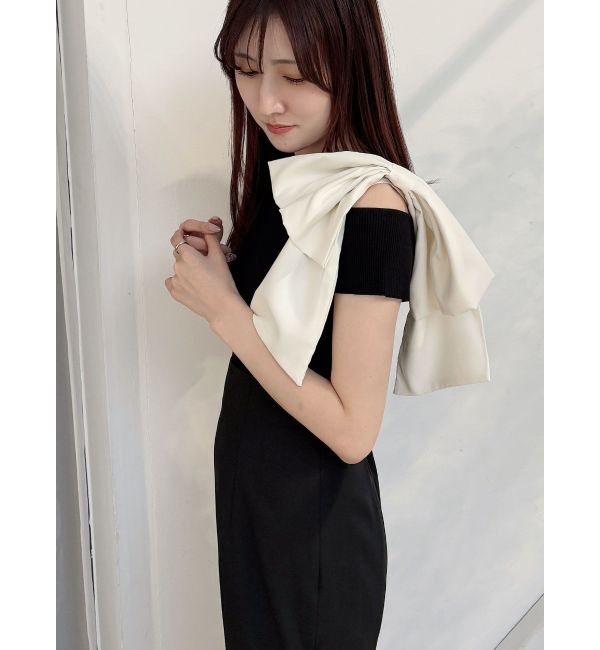 MERCURYDUO「【追加生産】BIGリボン付きニットトップス」|ニット・セーター|