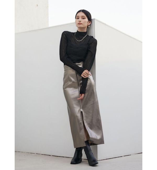 MURUA「マルチウェイナローフェイクレザースカート」|スカート|
