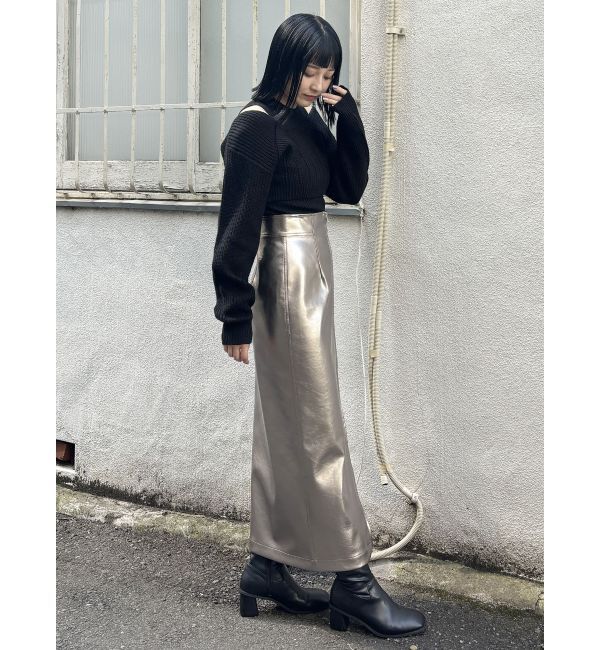 MURUA「マルチウェイナローフェイクレザースカート」|スカート|