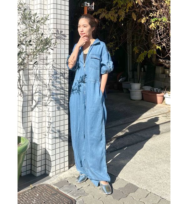 Ungrid「テンセル混デニムオールインワン」|オールインワン|