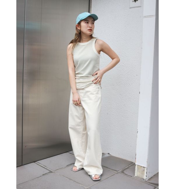 Ungrid「【WEB限定】ボーダーアメスリタンクトップ」|タンクトップ|