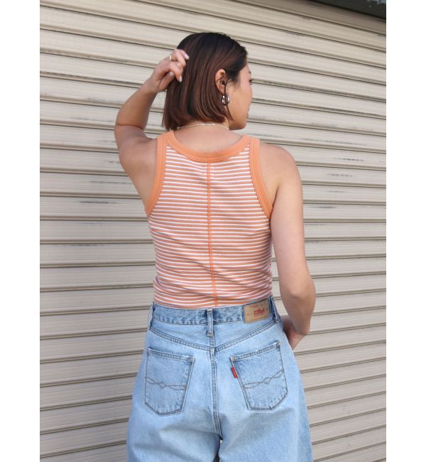 Ungrid「【WEB限定】ボーダーアメスリタンクトップ」|タンクトップ|