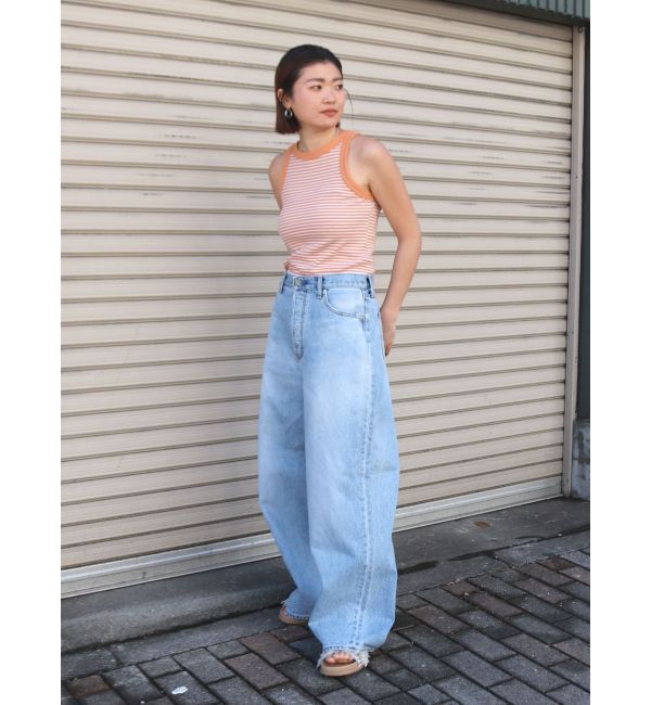 Ungrid「【WEB限定】ボーダーアメスリタンクトップ」|タンクトップ|