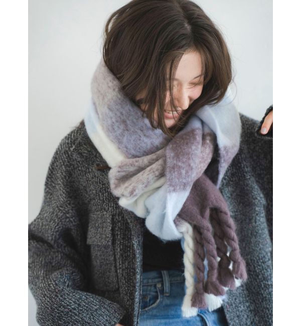 Ungrid「起毛大判ニットマフラー」|マフラー|