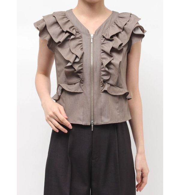 LAGUNAMOON「WZIPフリルブラウス」|シャツ・ブラウス|