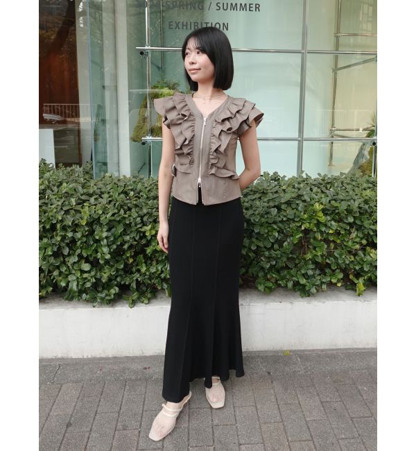 LAGUNAMOON「WZIPフリルブラウス」|シャツ・ブラウス|