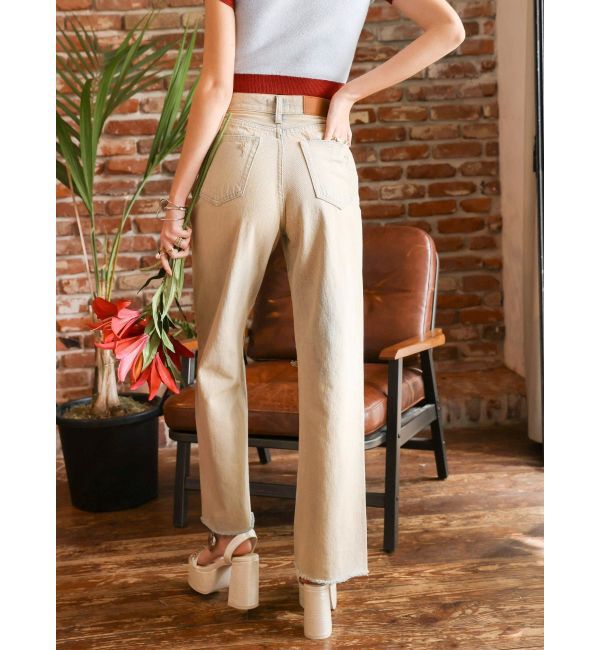 EVRIS「ダメージワイドヴィンテージライクデニムパンツ」|デニム|