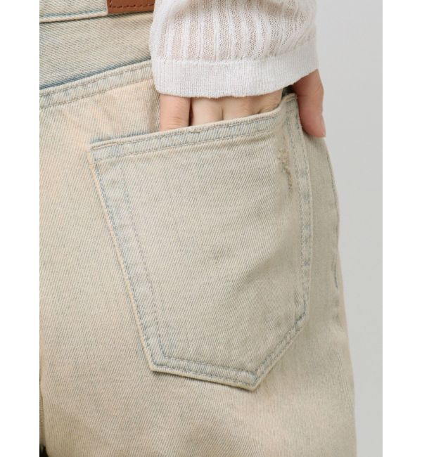 EVRIS「ダメージワイドヴィンテージライクデニムパンツ」|デニム|