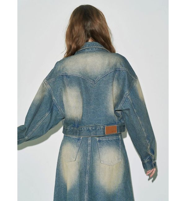 EVRIS「グラデーションデニムショートライダース【セットアップ着用可能】」|デニムジャケット|