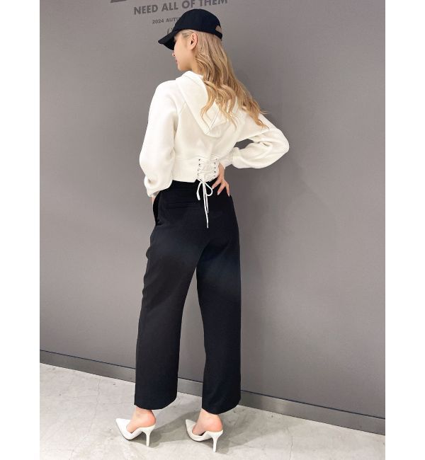 GYDA「ハイウエストタックワイドスラックスパンツ」|その他|