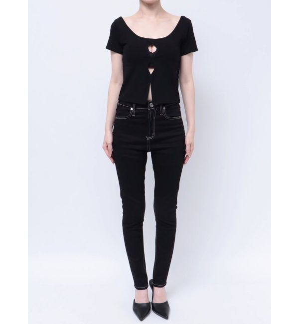 GYDA「フロントホールカットトップス」|Tシャツ・カットソー|