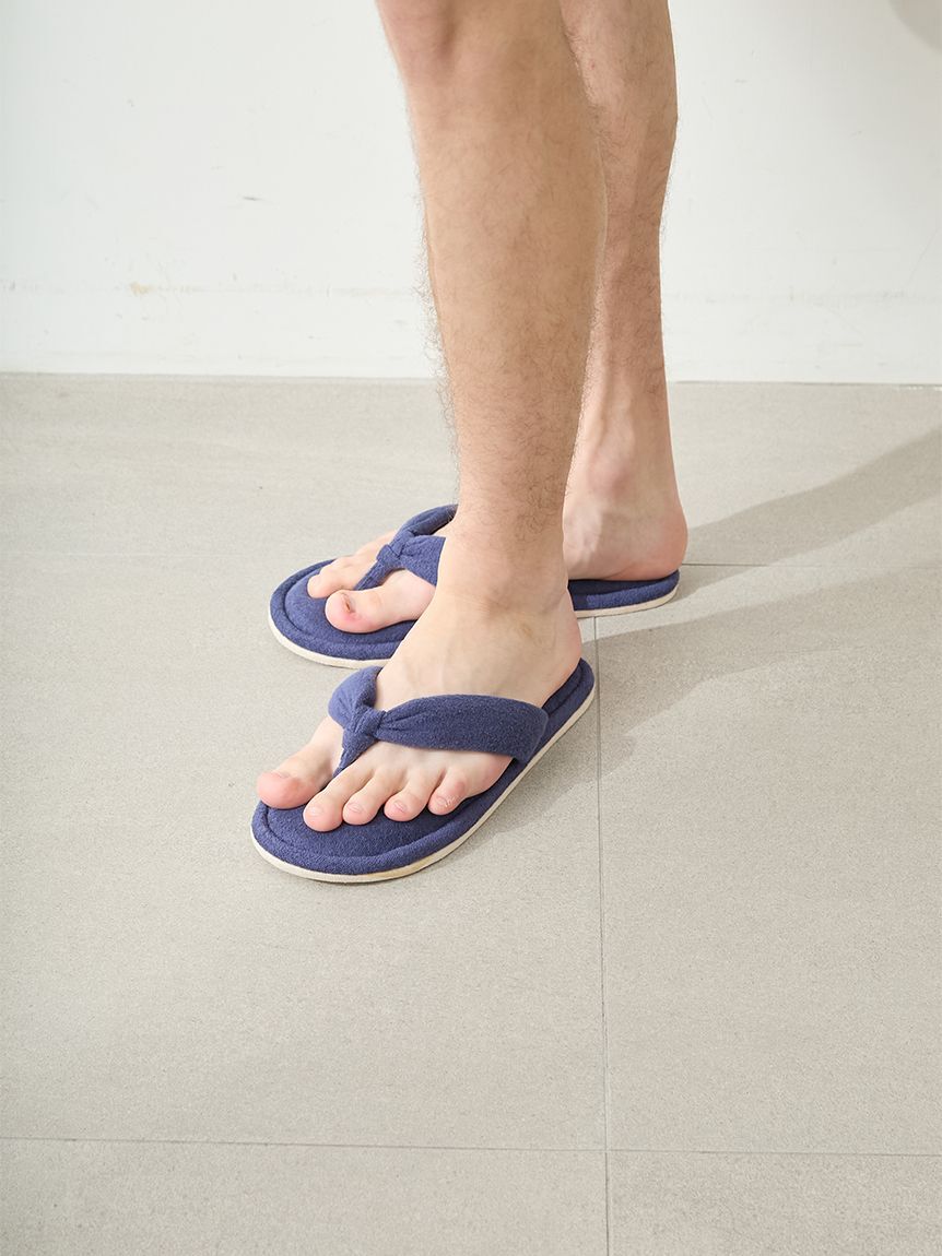 GELATO PIQUE HOMME「【HOMME】パイルワンポイントロゴ刺繍サンダル」|ルームシューズ|