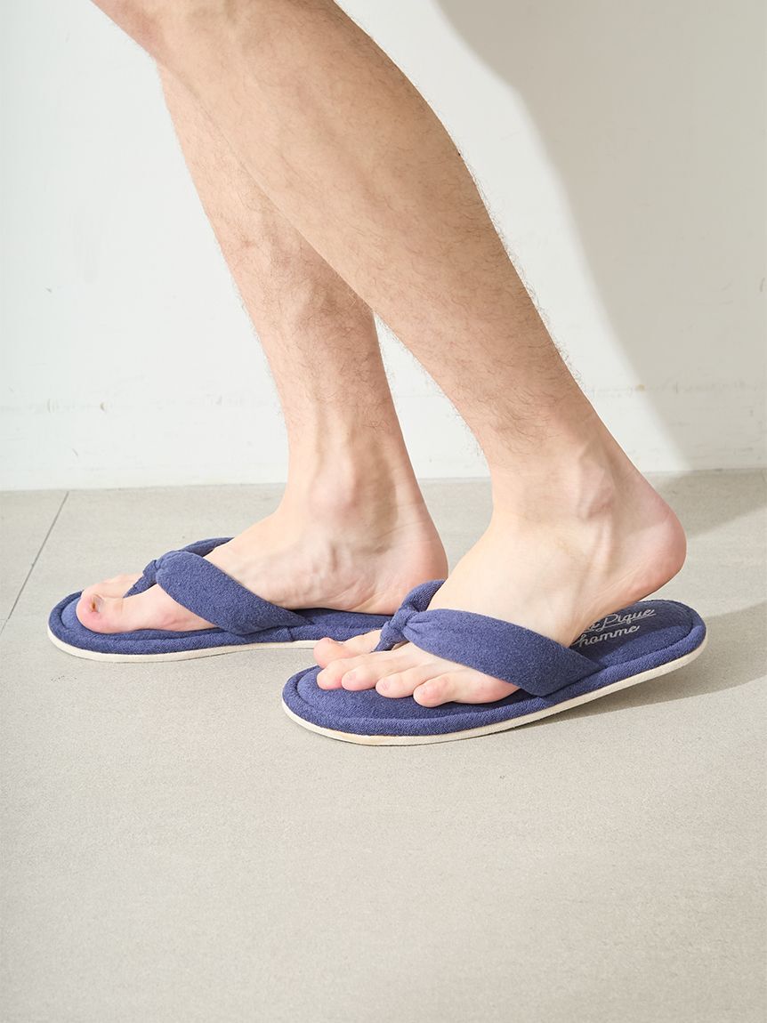 GELATO PIQUE HOMME「【HOMME】パイルワンポイントロゴ刺繍サンダル」|ルームシューズ|