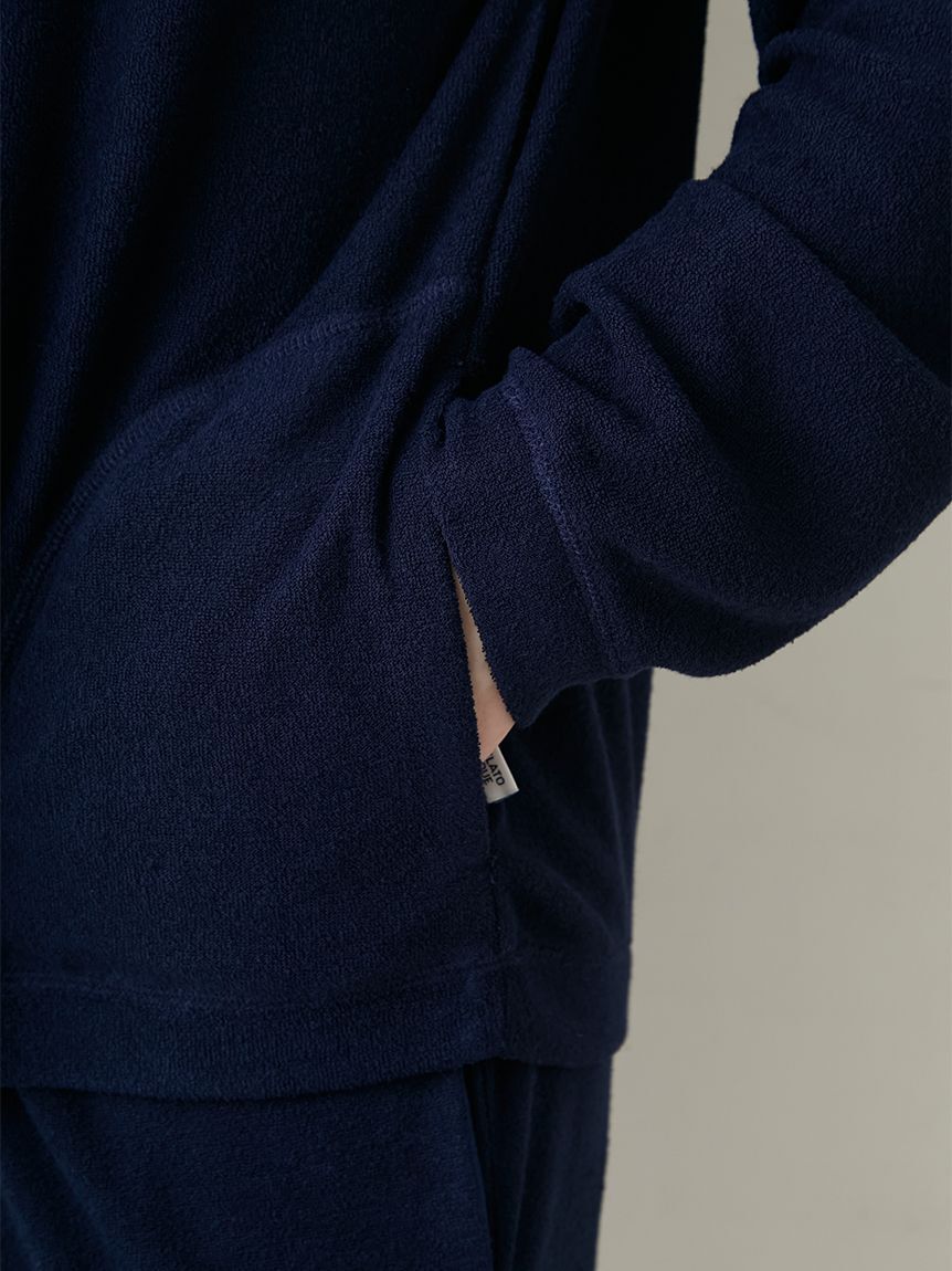 GELATO PIQUE HOMME「【HOMME】【接触冷感】パイルワンポイントロゴ刺繍パーカ」|パーカー|