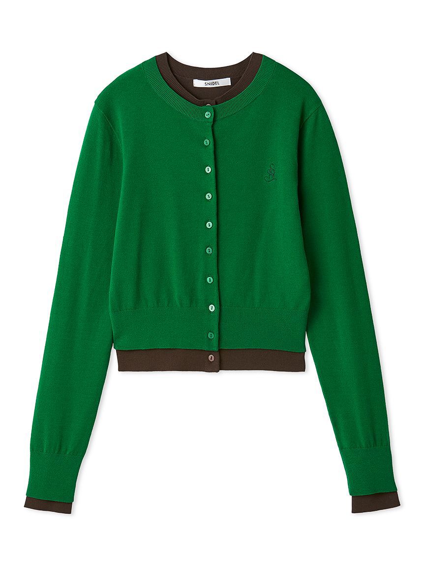 SNIDEL「ニットレイヤードプルオーバー」|ニット・セーター|GRN
