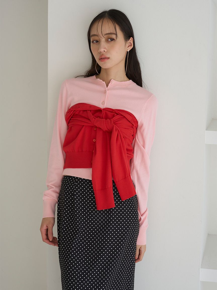 SNIDEL「ニットレイヤードプルオーバー」|ニット・セーター|