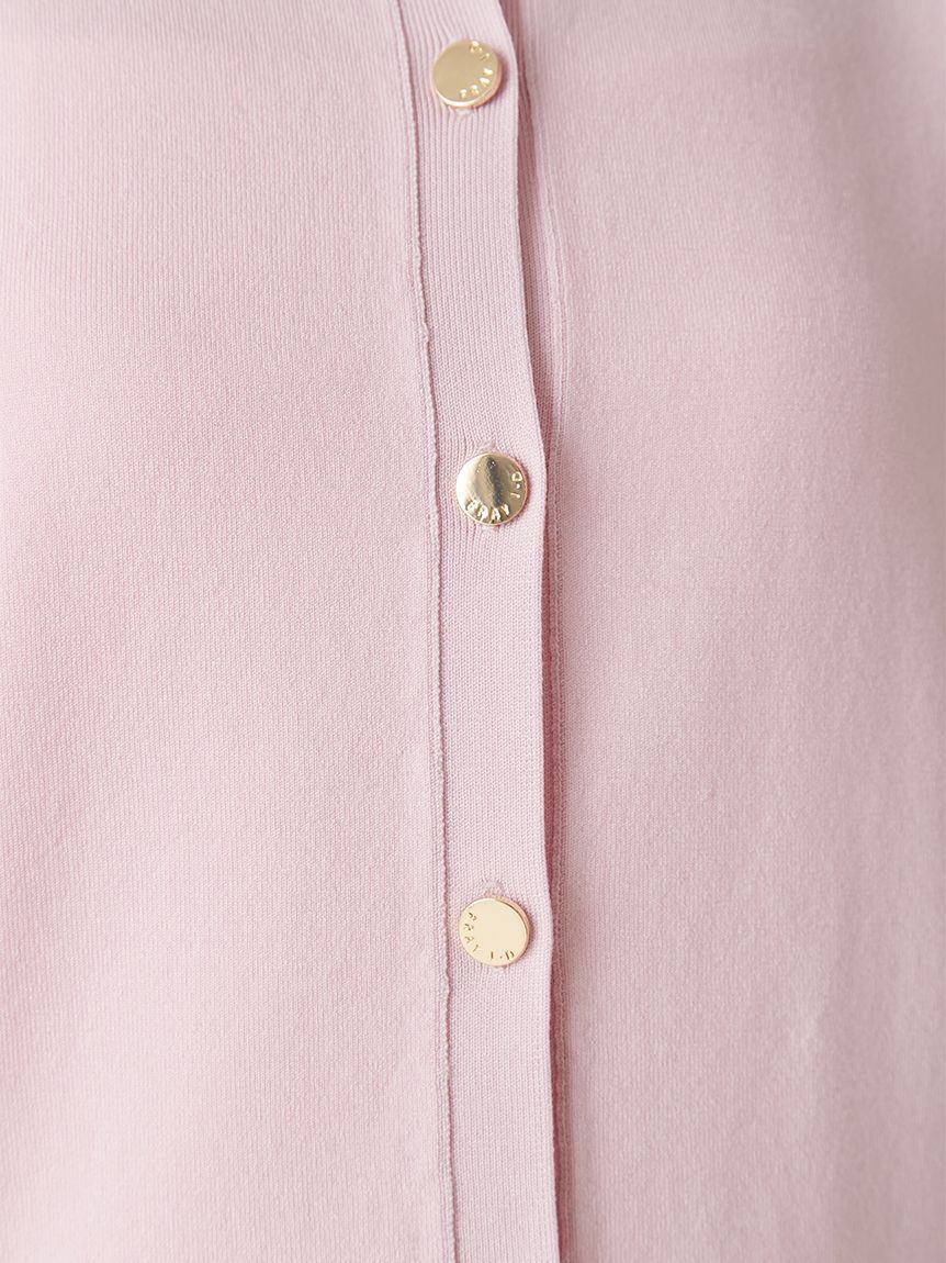 FRAY I.D「シルクブレンドクルーネック金釦ニットカーディガン／ウォッシャブル」|カーディガン|