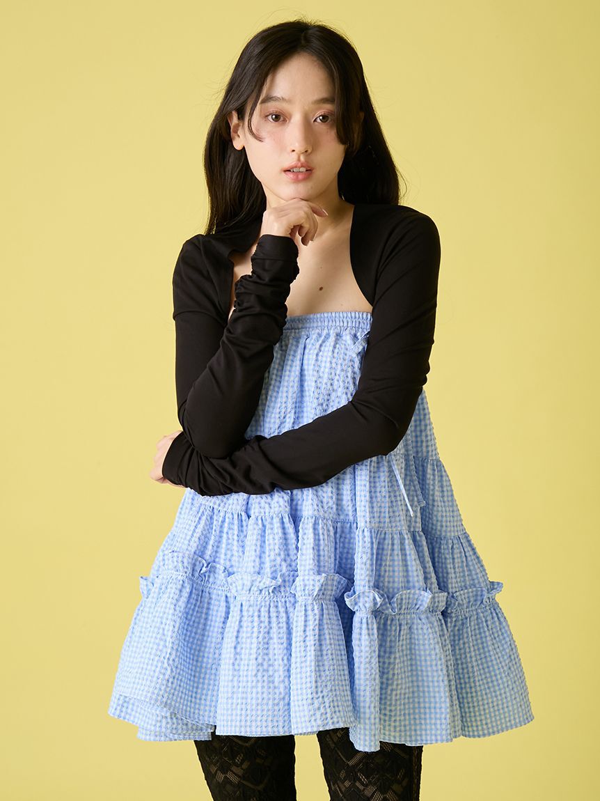 LILY BROWN「【UVカット】ショートボレロ」|Tシャツ・カットソー|BLK