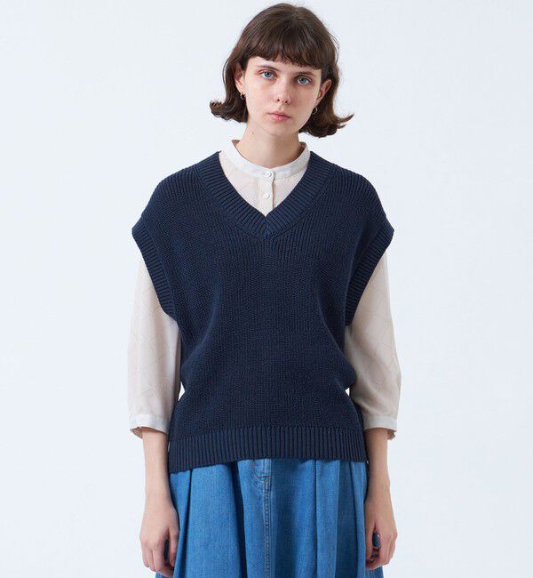 MACKINTOSH PHILOSOPHY「ムリネニットベスト」|ニット・セーター|ネイビー