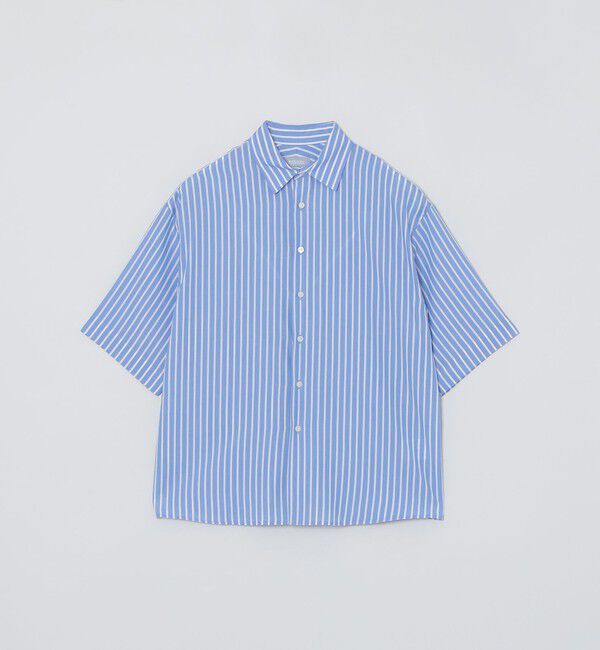 MACKINTOSH PHILOSOPHY「GREY LABEL ストライプショートスリーブレギュラーカラーシャツ」|シャツ・ブラウス|ブルー