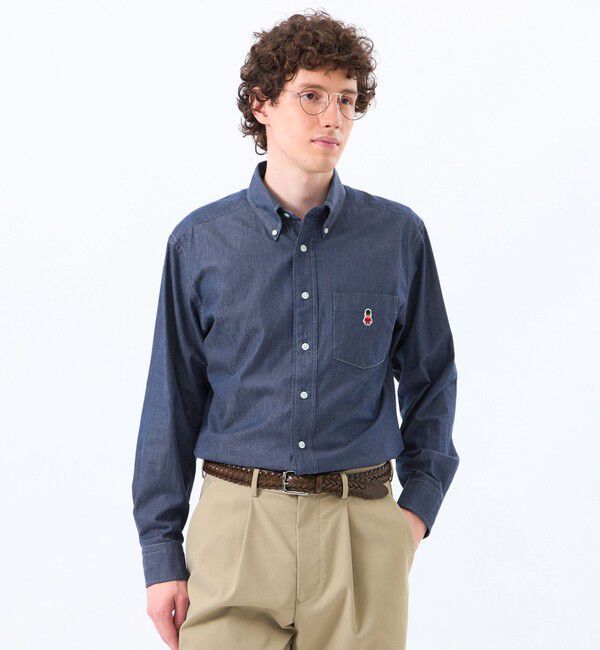 MACKINTOSH PHILOSOPHY「バッキンガムベア 長袖ボタンダウンシャツ シャンブレー/ストライプ」|シャツ・ブラウス|デニム