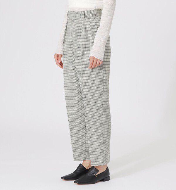  「ガンクラブチェックインタックテーパードパンツ」|スラックス|