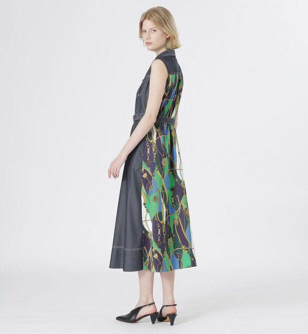  「バックスカーフノースリーブワンピース」|ワンピース|