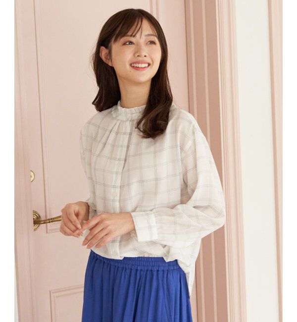 ikka「襟フリル2WAYブラウス」|シャツ・ブラウス|
