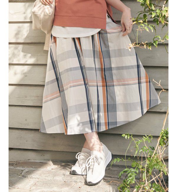 ikka「ビッグチェックスカート」|スカート|